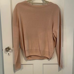 NASTY GAL KNIT SWEATER BLUSH PINK SIZE MEDIUM